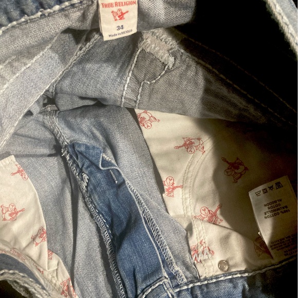 Rare! Ricky Ropestitch True Religion size 34x34 Customized painted back pockets! - Picture 5 of 12